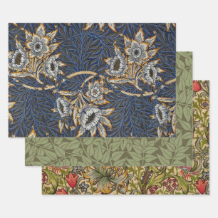 William Morris Tulip Willow Blauw Patroon Inpakpapier Vel