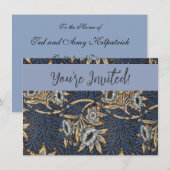 William Morris Tulip Willow Blauw Patroon Kaart (Voorkant / Achterkant)