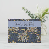 William Morris Tulip Willow Blauw Patroon Kaart (Staand voorkant)