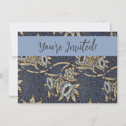 William Morris Tulip Willow Blauw Patroon Kaart (Voorkant)