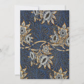 William Morris Tulip Willow Blauw Patroon Kaart (Achterkant)