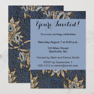 William Morris Tulip Willow Blauw Patroon Kaart