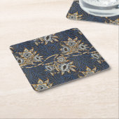 William Morris Tulip Willow Blauw Patroon Kartonnen Onderzetters (Schuin)