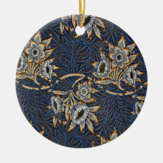 William Morris Tulip Willow Blauw Patroon Keramisch Ornament (Voorkant)
