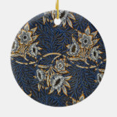 William Morris Tulip Willow Blauw Patroon Keramisch Ornament (Achterkant)