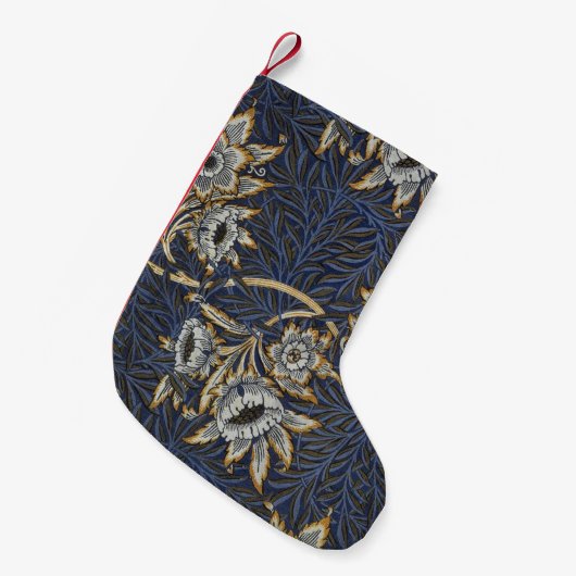 William Morris Tulip Willow Blauw Patroon Kleine Kerstsok (Voorkant (Hangend))