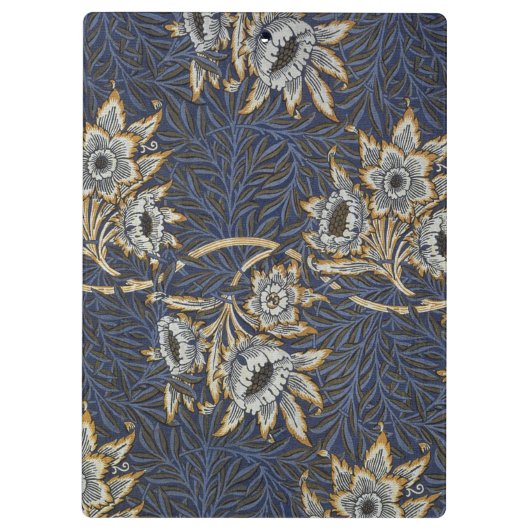 William Morris Tulip Willow Blauw Patroon Klembord (Achterkant)