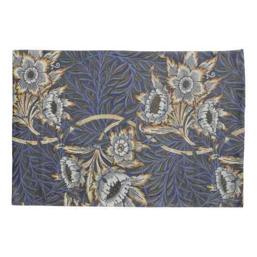 William Morris Tulip Willow Blauw Patroon Kussensloop (Achterkant)