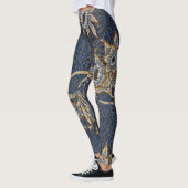 William Morris Tulip Willow Blauw Patroon Leggings (Links)