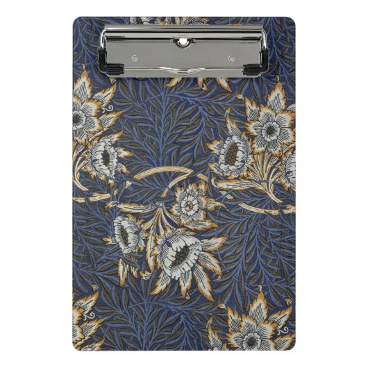 William Morris Tulip Willow Blauw Patroon Mini Klembord (Voorkant)