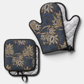 William Morris Tulip Willow Blauw Patroon Ovenwant & Pannenlap Set (Voorkant / Achterkant)