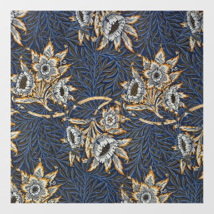 William Morris Tulip Willow Blauw Patroon Raamsticker