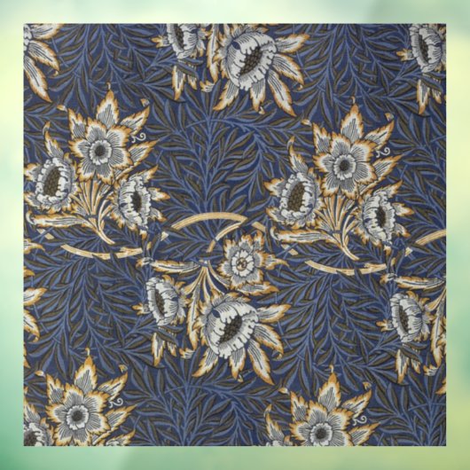William Morris Tulip Willow Blauw Patroon Raamsticker (Vel 3)
