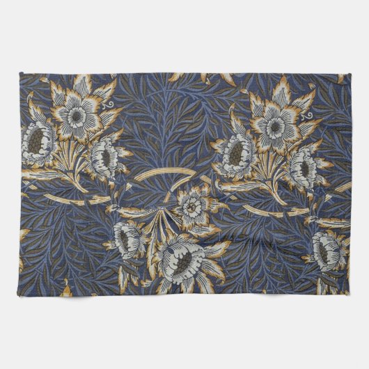 William Morris Tulip Willow Blauw Patroon Theedoek (Horizontaal)