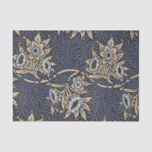 William Morris Tulip Willow Blauw Patroon Tissuepapier (Voorkant)
