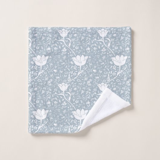 William Morris Tulips in White Pattern Bad Handdoek (Wasdoekje)