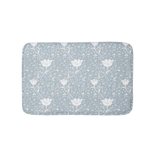 William Morris Tulips in White Pattern Badmat (Voorkant)