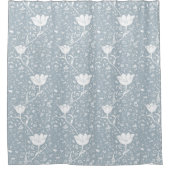 William Morris Tulips in White Pattern Douchegordijn (Voorkant)