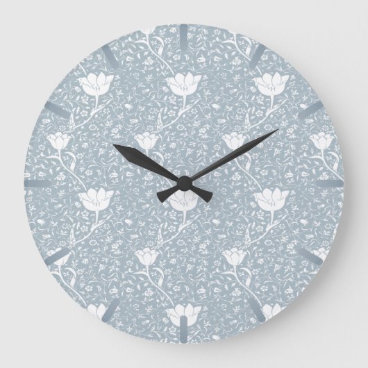 William Morris Tulips in White Pattern Grote Klok (Voorkant)
