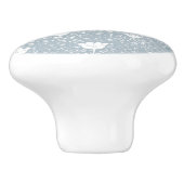 William Morris Tulips in White Pattern Keramische Knop (Zijkant)