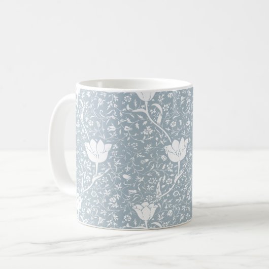William Morris Tulips in White Pattern Koffiemok (Voorkant links)