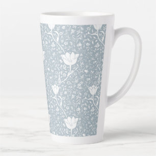 William Morris Tulips in White Pattern Latte Mok