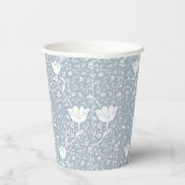 William Morris Tulips in White Pattern Papieren Bekers (Rechts)