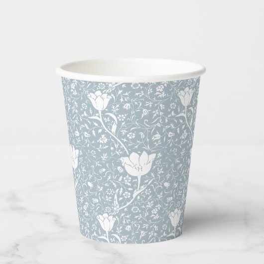 William Morris Tulips in White Pattern Papieren Bekers (Voorkant)