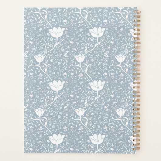 William Morris Tulips in White Pattern Planner (Achterkant)