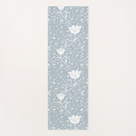 William Morris Tulips in White Pattern Yogamat