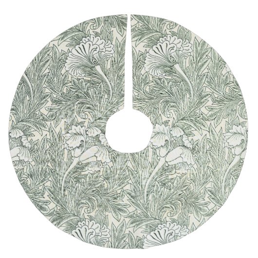 William Morris Tulp Behang Klassiek Groen Kerstboom Rok (Voorkant)
