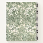 William Morris Tulp Behang Klassiek Groen Notitieboek (Achterkant)