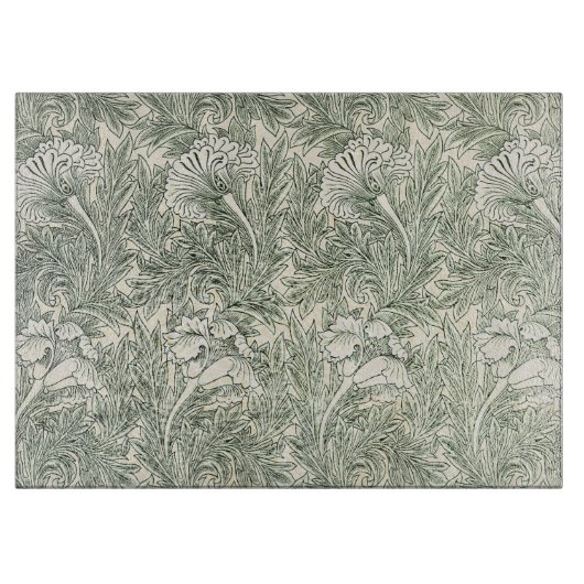 William Morris Tulp Behang Klassiek Groen Snijplank (Voorkant)