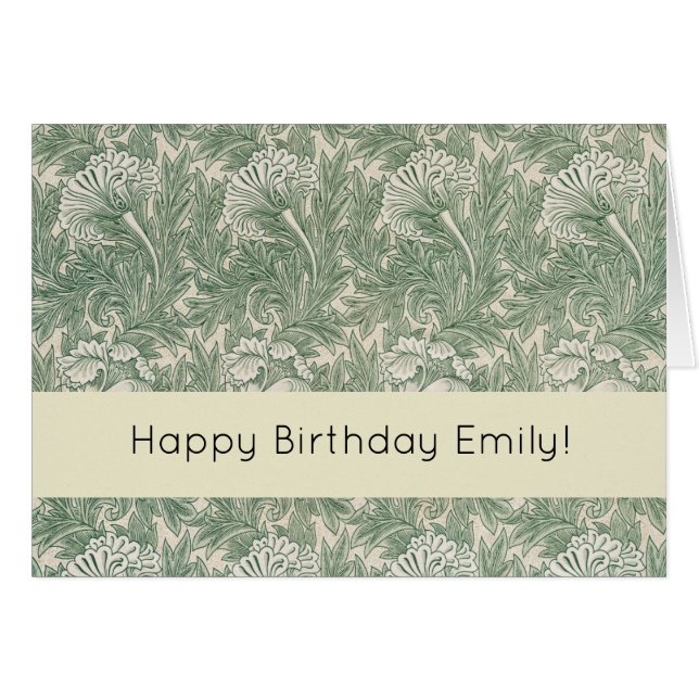 William Morris tulp behang textiel groen (Voorkant Horizontaal)