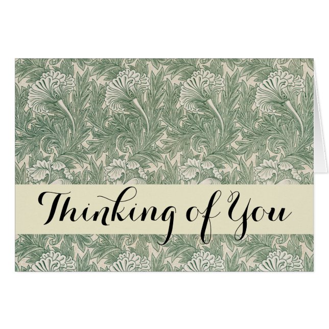 William Morris tulp behang textiel groen (Voorkant Horizontaal)