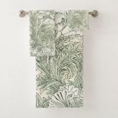 William Morris tulp behang textiel groen Bad Handdoek (Insitu)