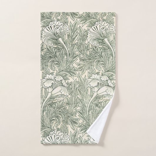 William Morris tulp behang textiel groen Bad Handdoek (Handdoek)