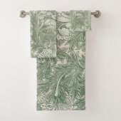 William Morris tulp behang textiel groen Bad Handdoek (Insitu)