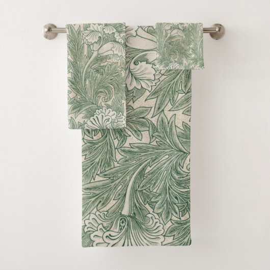 William Morris tulp behang textiel groen Bad Handdoek (Insitu)
