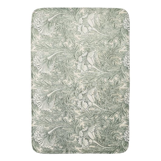 William Morris tulp behang textiel groen Badmat (Voorkant Verticaal)