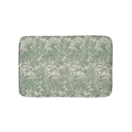 William Morris tulp behang textiel groen Badmat (Voorkant)