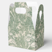 William Morris tulp behang textiel groen Bedankdoosjes (Geopend)