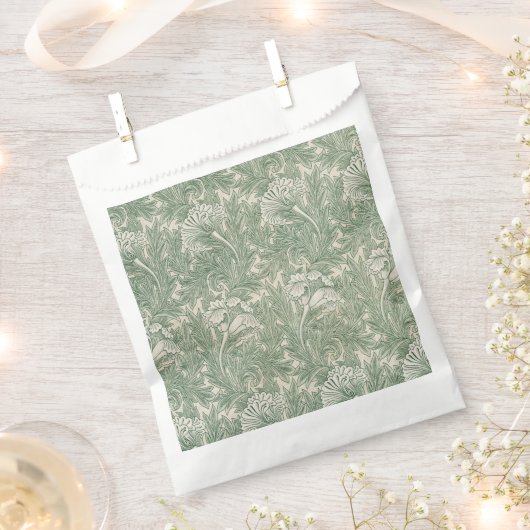 William Morris tulp behang textiel groen Bedankzakje (Geknipt)