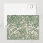 William Morris tulp behang textiel groen Briefkaart (Voorkant / Achterkant)