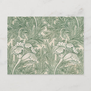 William Morris tulp behang textiel groen Briefkaart