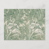 William Morris tulp behang textiel groen Briefkaart (Voorkant)