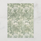 William Morris tulp behang textiel groen Briefkaart (Voorkant)