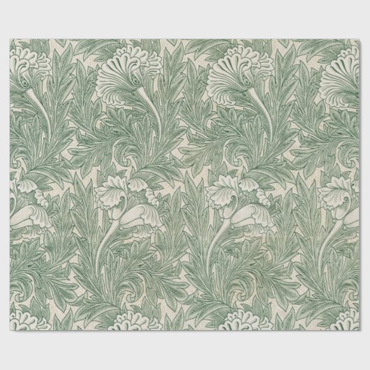 William Morris tulp behang textiel groen Cadeaupapier (Vlak)