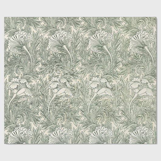 William Morris tulp behang textiel groen Cadeaupapier (Vlak)