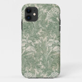 William Morris tulp behang textiel groen Case-Mate iPhone Case (Achterkant)